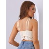 Allegra K Women's Lace Full-Coverage Tube Bra Adjustable Double Straps Bralettes - 2 of 4