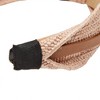 Glamlily 4 Pack Woven Knotted Headbands for Women with Faux Leather Accents (4 Colors) - 4 of 4