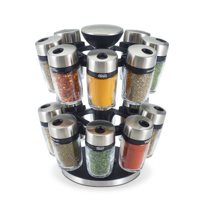 spice rack and jars