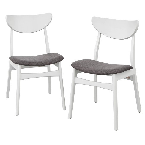 Set of 2 Tania Dining Chairs White Buylateral