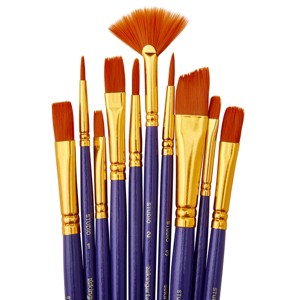 KINGART Brush Set Gold Nylon Art & Craft 10 pc - 1 of 4