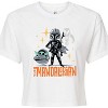 Women's - Star Wars - The Mandalorian Doodle Mondo Cropped Graphic T-Shirt - 2 of 4