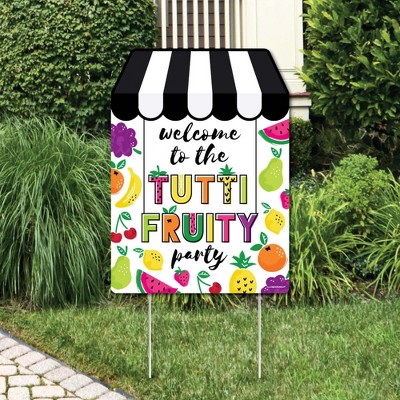 Big Dot of Happiness Tutti Fruity - Party Decorations - Frutti Summer Birthday Party or Baby Shower Welcome Yard Sign