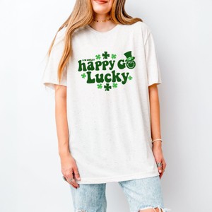 Simply Sage Market S.W.Smiley Happy Go Lucky Smiley Face Short Sleeve Tee - 1 of 4
