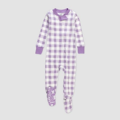 Honest Toddler Girls' Painted Buffalo Footed Pajama - Purple 24M