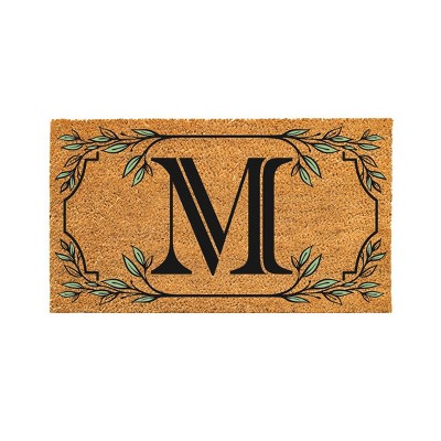 28" x 16" Monogram Coir Mat, Letter  "M"