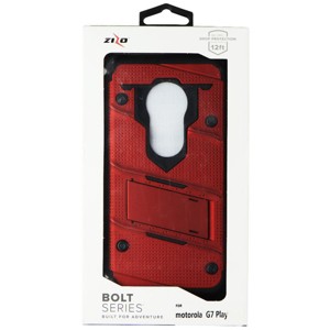Zizo Bolt Series Case and Holster for Motorola G7 Play - Red/Black - 1 of 1