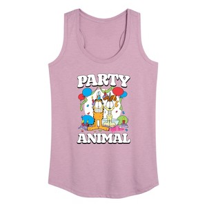 Women's - Garfield - Party Animal Graphic Racerback Tank - 1 of 4