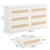 6 Drawer Dresser with Charging Station & Led Lights, Large Wood Chest of Drawers, Compact Bedroom Dresser - 2 of 4