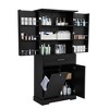 Ridstar 72.6 in. H Black Bathroom Storage Cabinet with Tilt-Out Laundry Hamper & Adjustable Shelf - 2 of 4