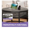Coffee Tables for Living Room, Round Lift Top Coffee Table with Storage and Hidden Compartment, Small Circle Coffee Table Grey - 4 of 4