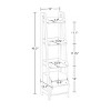 RiverRidge Amery 4-Tier 13in Ladder Shelf with Display Shelf and Storage Organizer Bin - White with 2 5in Fabric Bins - 4 of 4