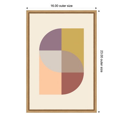 Sylvie Maple Framed Abstract Geometric Canvas Wall Art