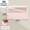 Best Paper Greetings 50-Pack #10 Blush Pink Envelopes with Metallic Rose Gold Foil Lining for Invitations, Mailing Business Letters, 4-1/8x9-1/2 in - 4 of 4