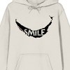 Smile Scratch Mouth Logo Long Sleeve Adult Sand Hooded Sweatshirt - image 2 of 2