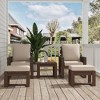 YARDSIGHT 5-Piece Outdoor Patio Lounge Chair Set with Ottomans and Side Table, Weather-Resistant Furniture with Cushions - 2 of 4