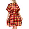 HAPPY BAY Women's Beachwear Swimsuit Coverups for Women Summer Swim Beach Cover Ups for Swimwear Women Mini Wrap Dresses for Women XL- XXL Red Check - 3 of 4