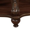 NicBex 22 Inch Round Side Table Retro Wooden End Table with Storage Shelf and 4 Legs for Living Room, Bedroom - 4 of 4
