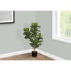Maggift Artificial Plant Fiddle Tree Indoor Faux Fake Floor Greenery Potted Real Touch Decorative Green Leaves Black Pot, Green, 25.5"*19.75"*41.25" - 2 of 4