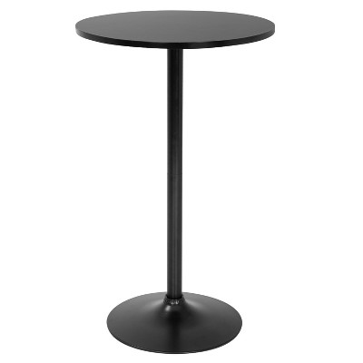 FDW Modern Round Pub Hydraulic Dining Room Home Kitchen Bar Top Tall Table, Black