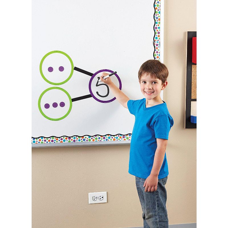 Learning Resources Giant Magnetic Number Bonds, Sticks to Whiteboard, 55 Pieces, Grades K+, 2 of 7