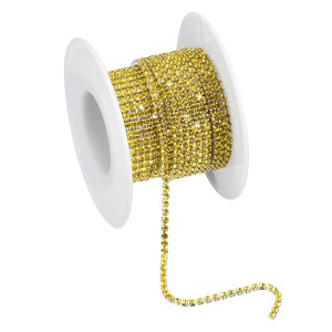 Unique Bargains DIY Bag Clothing Decoration Crystal Rhinestone Sew on Close Claw Chain Trim - 1 of 4