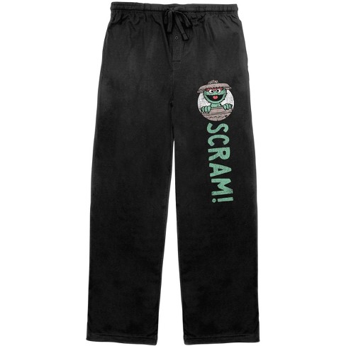 Scram! Oscar The Grouch Men's Black Sleep Pajama Pants-s : Target