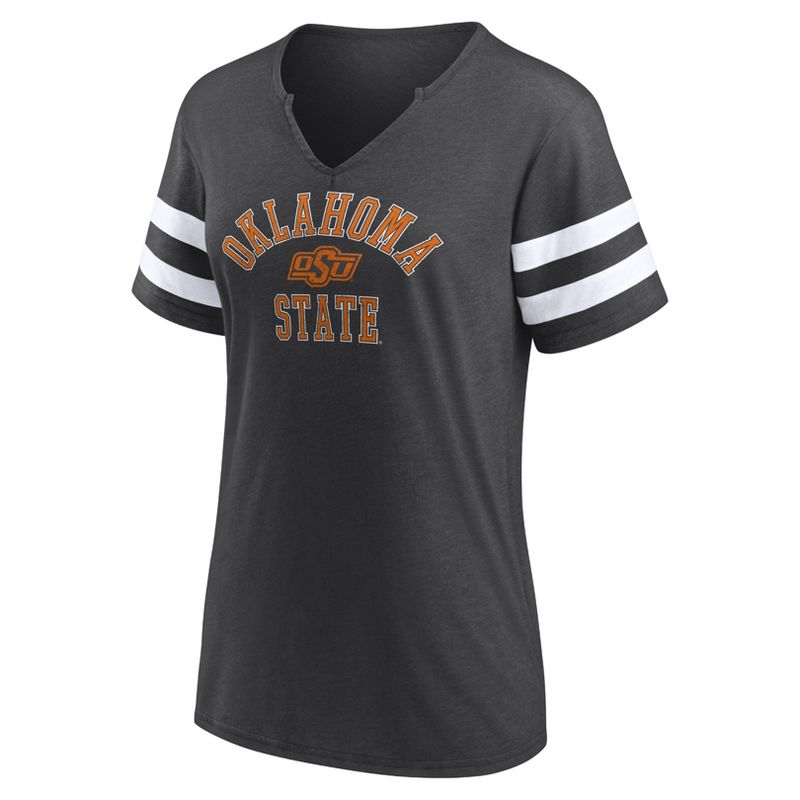 NCAA Oklahoma State Cowboys Women&#39;s V-Neck Notch T-Shirt, 2 of 4