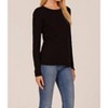 Women's Fitted Long Sleeve Crewneck Top - bobi - 2 of 4