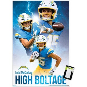 Trends International NFL Los Angeles Chargers - Ladd McConkey 25 Unframed Wall Poster Prints - 1 of 4