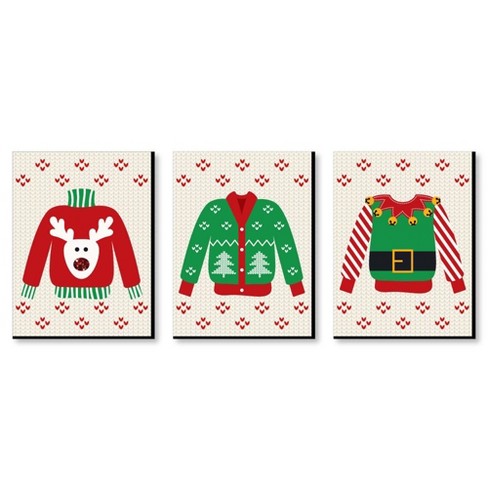 : Funny Ugly Christmas Sweater Giant City Poster New York Night  View Wall Art NY Wall Decal NY Giants NY Souvenirs American Nightlife New  York City Lights Print Wall Art 24 x