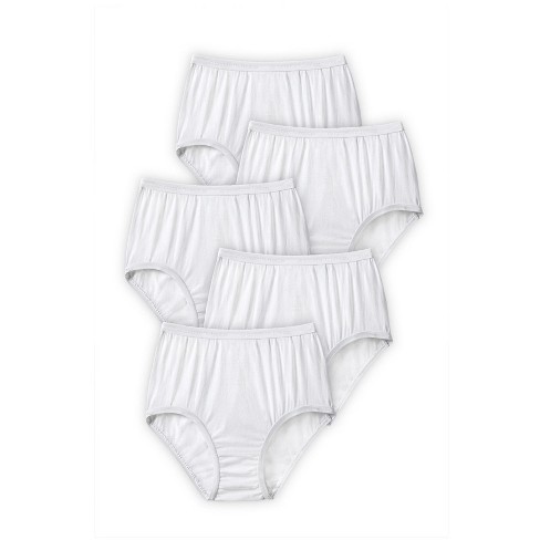 Comfort Choice Women's Plus Size Cotton Brief 5-pack - 15, White Pack : Target