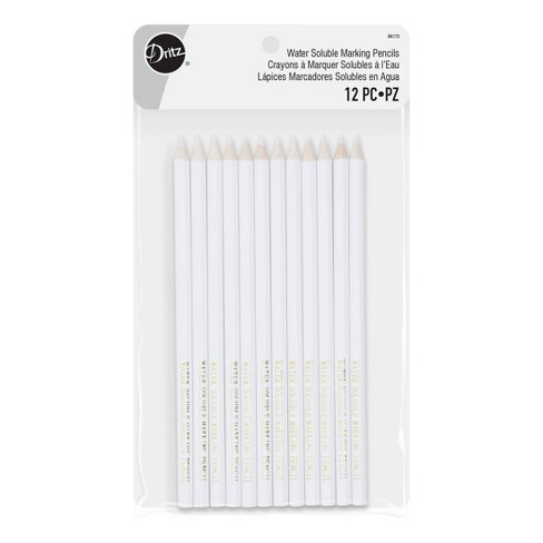 Eujgoov 12 Pcs Tailor's Chalk Pens White Marking Pencil Water Soluble White  Core Pencils Clothing Cutting Wood-cased Pencil