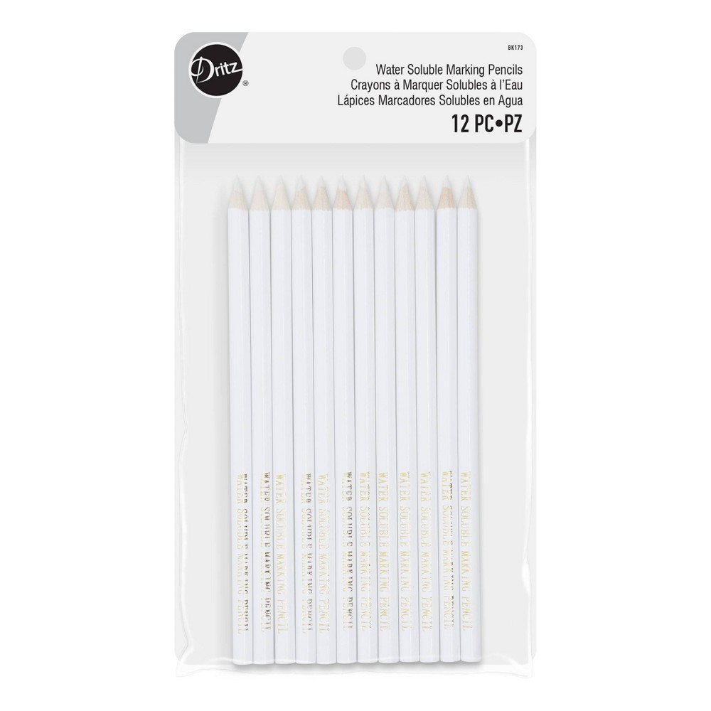 Photos - Pen Dritz 12ct Marking Pencils Water Soluble White
