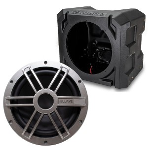Bluave X10S2S 10" X Series Marine Subwoofer 250w 2-Ohm Silver Grill + Box - 1 of 4