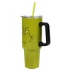 Grinch Grinning Face 40 Oz Green Stainless Steel Tumbler With Handle - 2 of 4