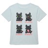 Seven Times Six How To Train Your Dragon Shirt Girl's Toothless Short Sleeve Graphic Tee Blue - 3 of 4