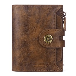 Wallet Women,RFID Blocking Leather Womens Wallet Bifold Compact Card Holder Small Wallet - 1 of 4
