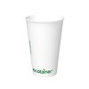 ecotainer 16 oz. Hot Cup PLA Lined Made in USA "Carte Blanche" - Pack of 50 - 2 of 3