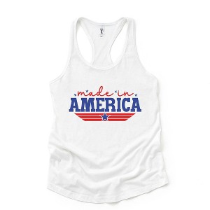 Simply Sage Market Women's Made In America Stripes Racerback Tank - 1 of 4