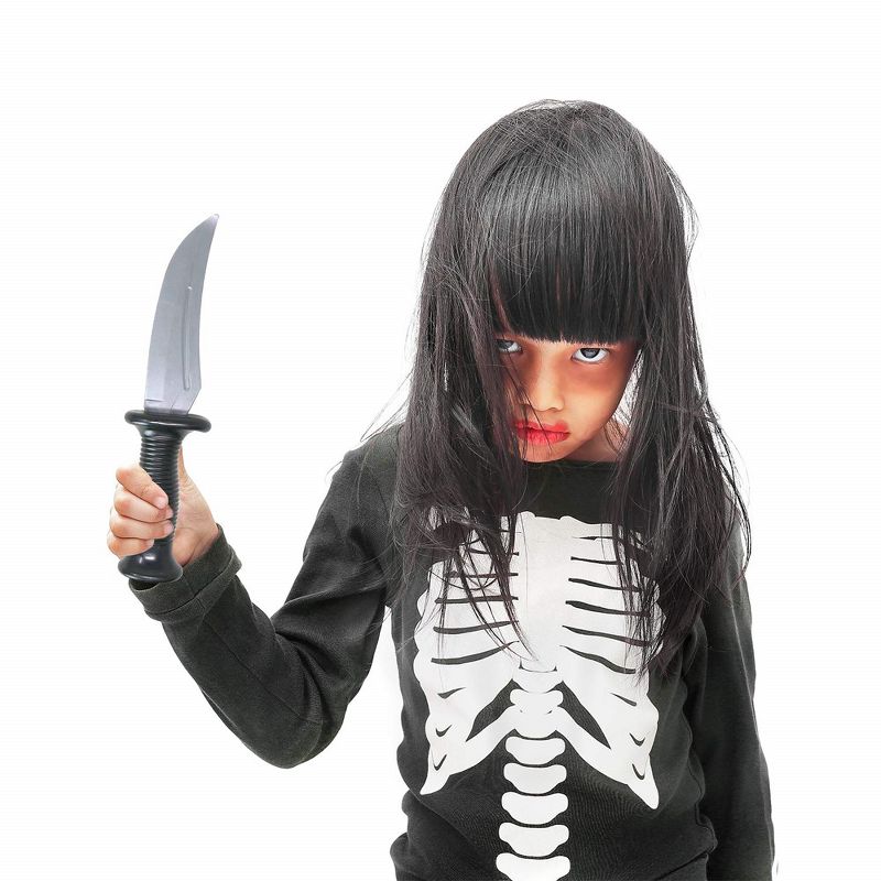 Fake Rubber Knife Prank Prank Toy Costume Prop or Gag Blade for Halloween Haunted House 10.75" with Comfortable Molded Grip - Skeleteen, 5 of 7