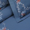 Traditional Floral 200-Thread Count Cotton Shabby-Chic Embroidered Classic 3-Piece Duvet Cover Set with Matching Pillowshams by Blue Nile Mills - 3 of 4