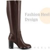 Perphy Women's Pointed Toe Block Heel Knee High Boots - 4 of 4