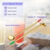 Unique Bargains Stainless Steel Long Handle Reusable Drinking Spoon Straws with Cleaning Brushes 4 Pcs - 3 of 4