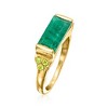 Ross-Simons 5.50 Carat Emerald and .60 ct. t.w. Peridot Ring in 18kt Gold Over Sterling - 3 of 4