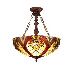Chloe Lighting Adia Victorian-Style Dark Bronze 2 Light Ceiling Pendant 18" - 1 of 4