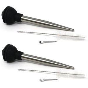 Norpro Deluxe Stainless Steel Turkey Baster with Flavor Injector and Cleaning Brush (2 Pack) - 1 of 4