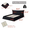 Upholstered Bed Frame King Platform Bed Best Bed Frames with Special Shaped Velvet Headboard,Metal and Solid Wood Frame-Cuddlewood - 4 of 4