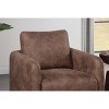 Sapphtopaz Modern Accent Chair with Upholstered 360°Swivel Chair with Wood Base Single Barrel Chairs Armchair for Living Room, Bedroom - 4 of 4