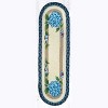 Earth Rugs Blue Hydrangea Oval Stair Tread 27"x8.25" – Cottage Style - 2 of 3